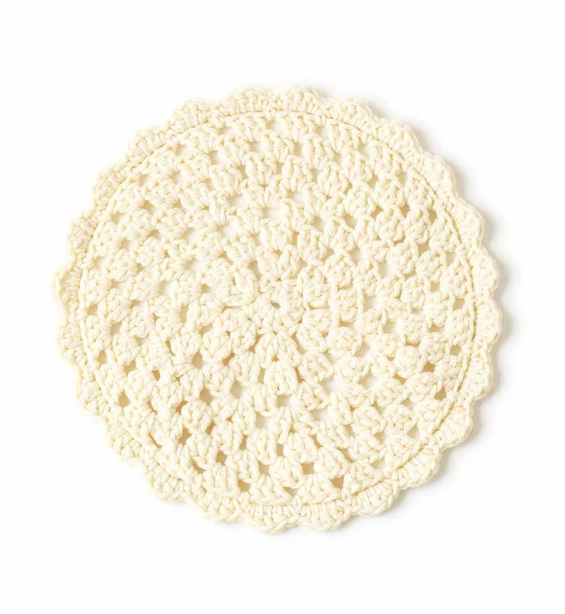 Cream Circle Washcloth Pattern (Crochet)