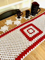 Crochet Kit - Holiday Table Runner & Snowflake Coaster Set image 3 thumbnail