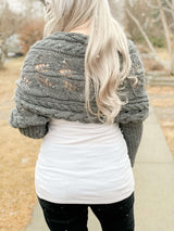 Knit Kit - Wrapped Up in Cables Sweater Scarf image 3 thumbnail