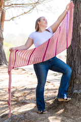 Crochet Kit - Striped Keyhole Boomerang Shawl image 3 thumbnail