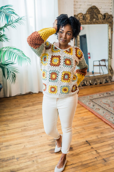 Crochet Kit - Joan Granny Sweater – Lion Brand Yarn