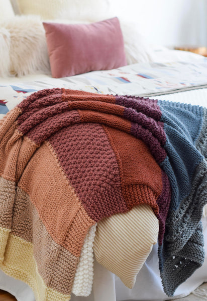 Patchwork Sampler Throw Pattern (Knit) – Lion Brand Yarn