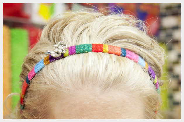 Wrapped Headband in Candy Colors Pattern (Crafts)
