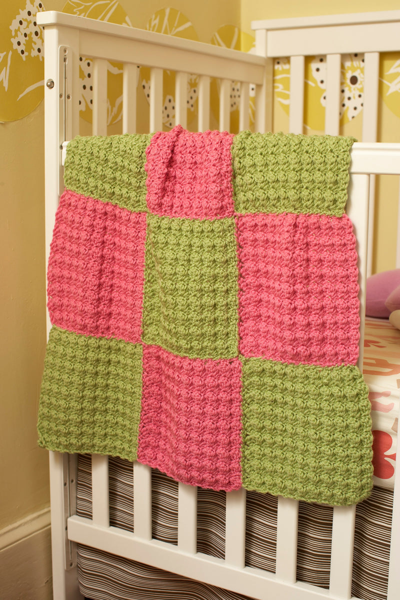 9 Patch Baby Throw Pattern (Crochet)
