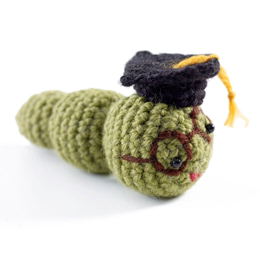 Amigurumi Graduation Bookworm Pattern (Crochet)