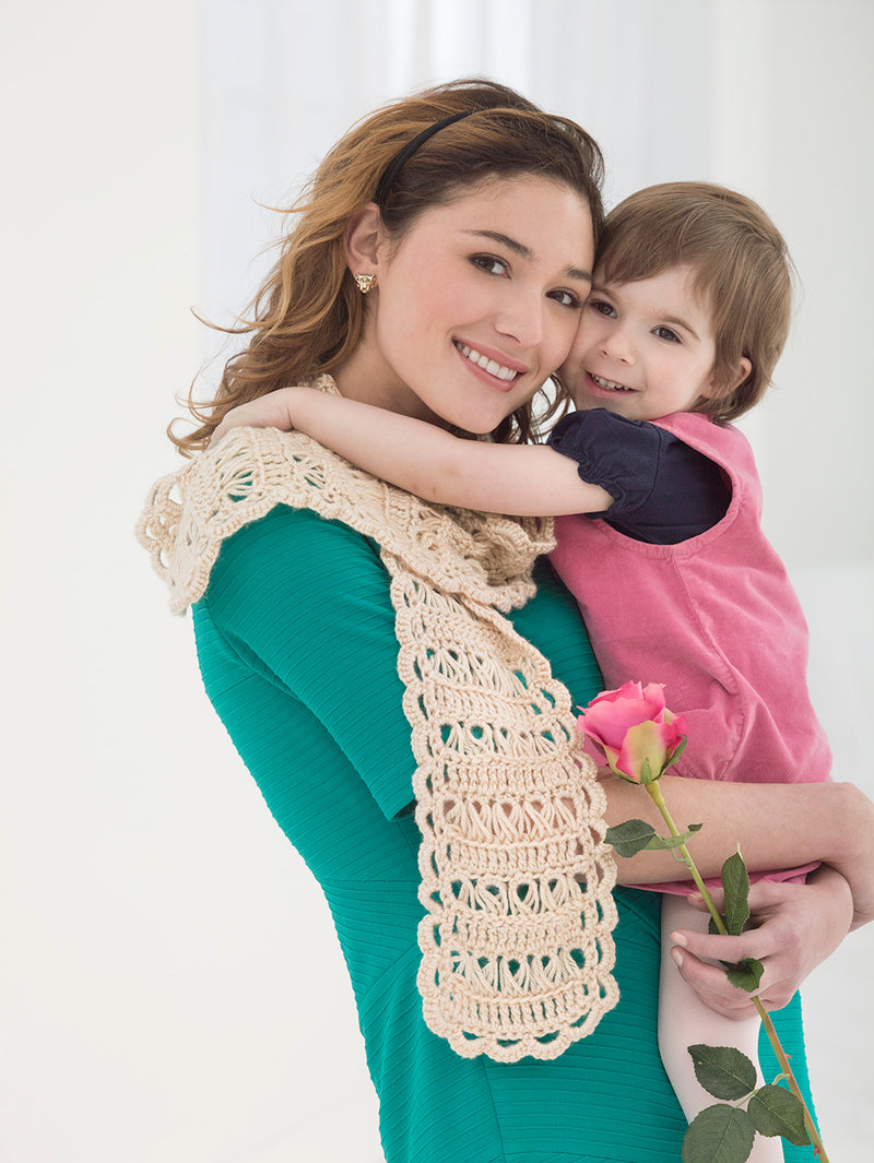 Broomstick Lace Mother's Day Scarf Pattern (Crochet)