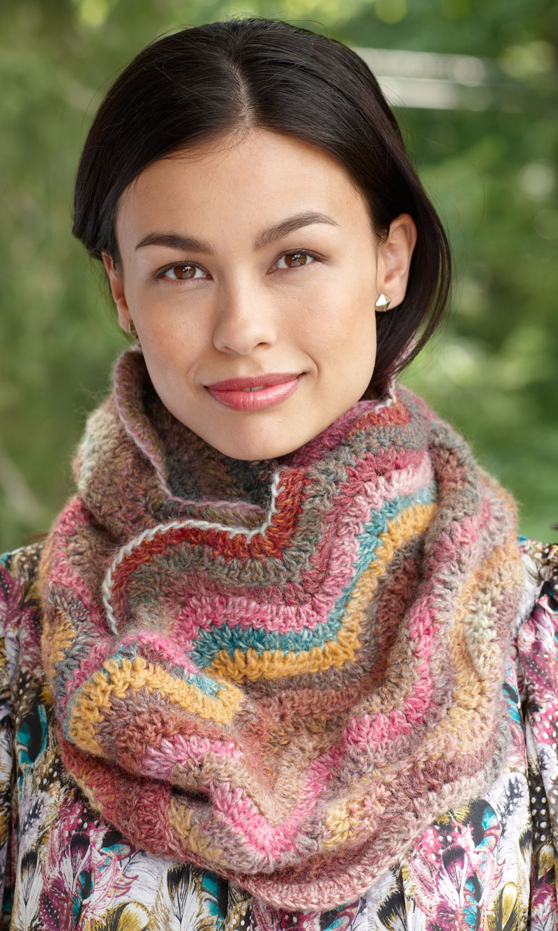 Candy Color Ripple Cowl Pattern (Crochet)