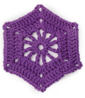 Crochet Motif VII Hexagon Wheel Motif Pattern (Crochet)