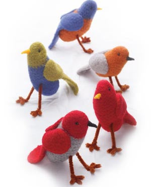 Felted Tweety Birds Pattern (Crochet)