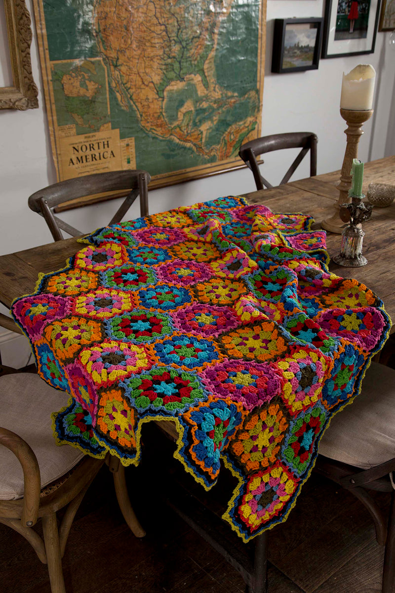 Fireworks Hexagon Picnic Blanket (Crochet)