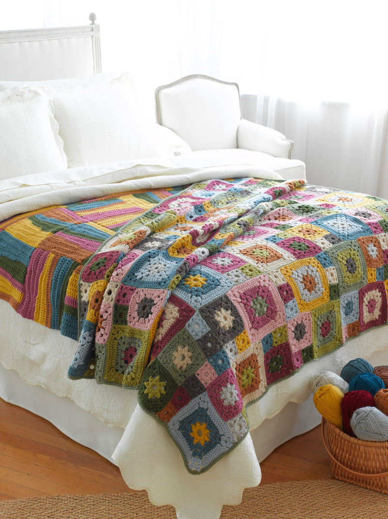 Garden Patch Granny Afghan (Crochet) - Version 1