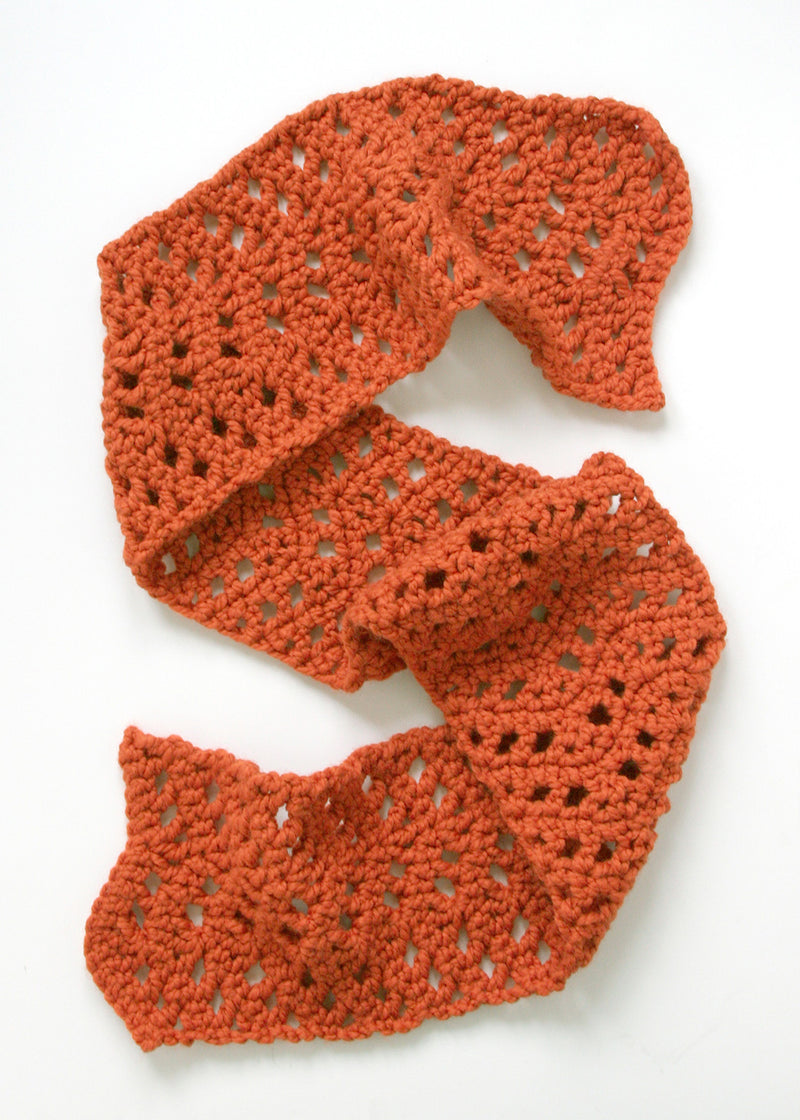 Modern Lace Scarf (Crochet) - Version 2