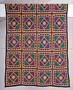 Quilt Motif Afghan (Crochet)