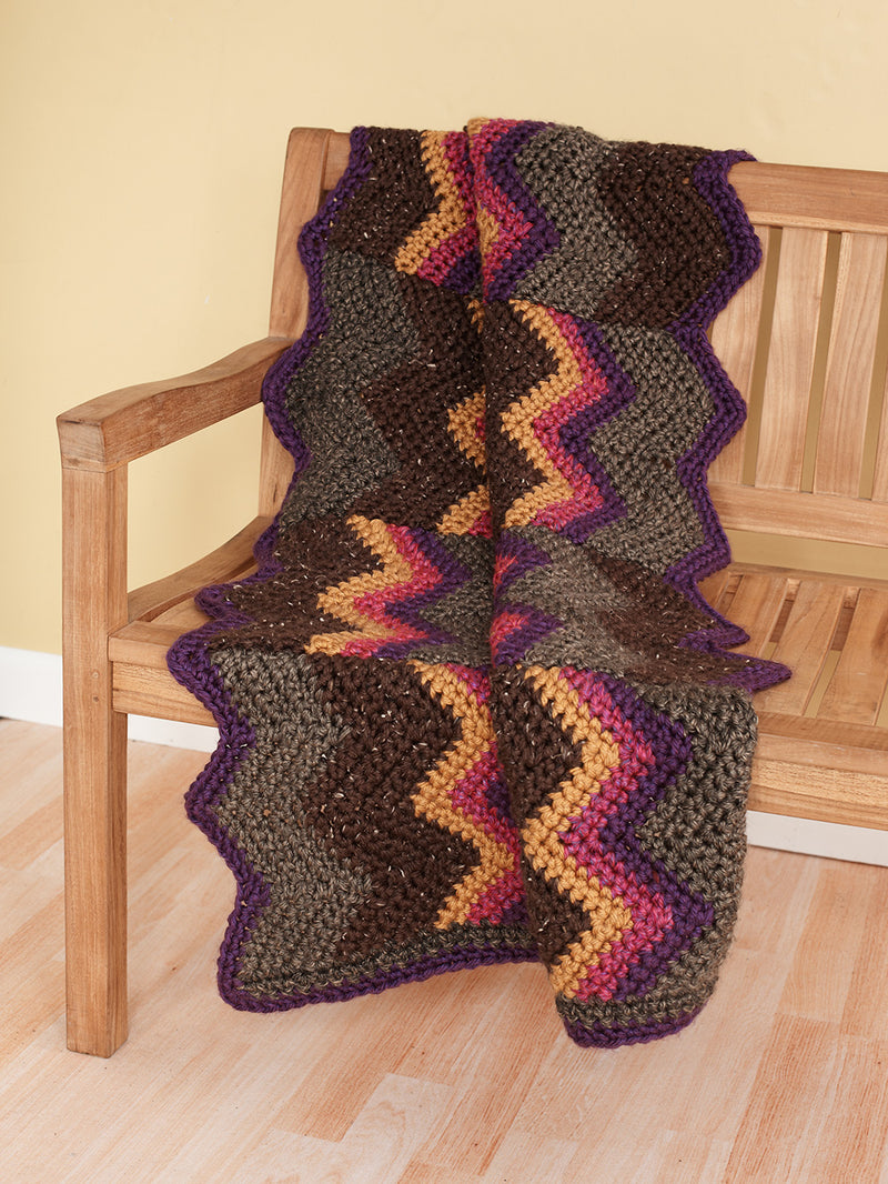 Rustic Ripple Afghan (Crochet) - Version 3