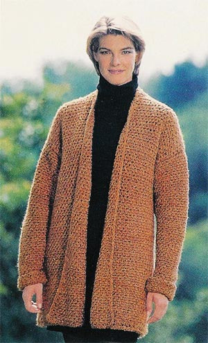 Streamlined Sweater Jacket Pattern (Crochet)
