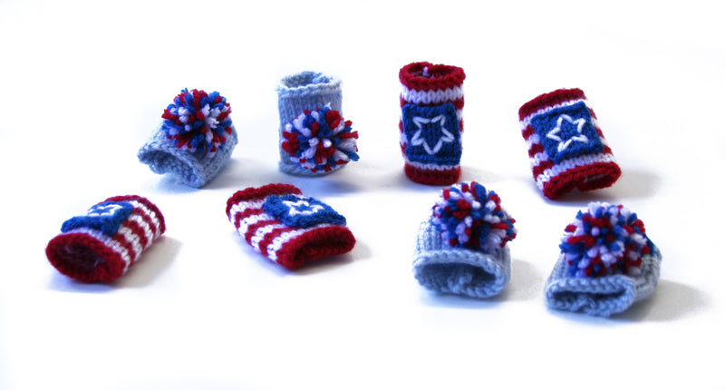 4th of July Napkin Rings (Knit)