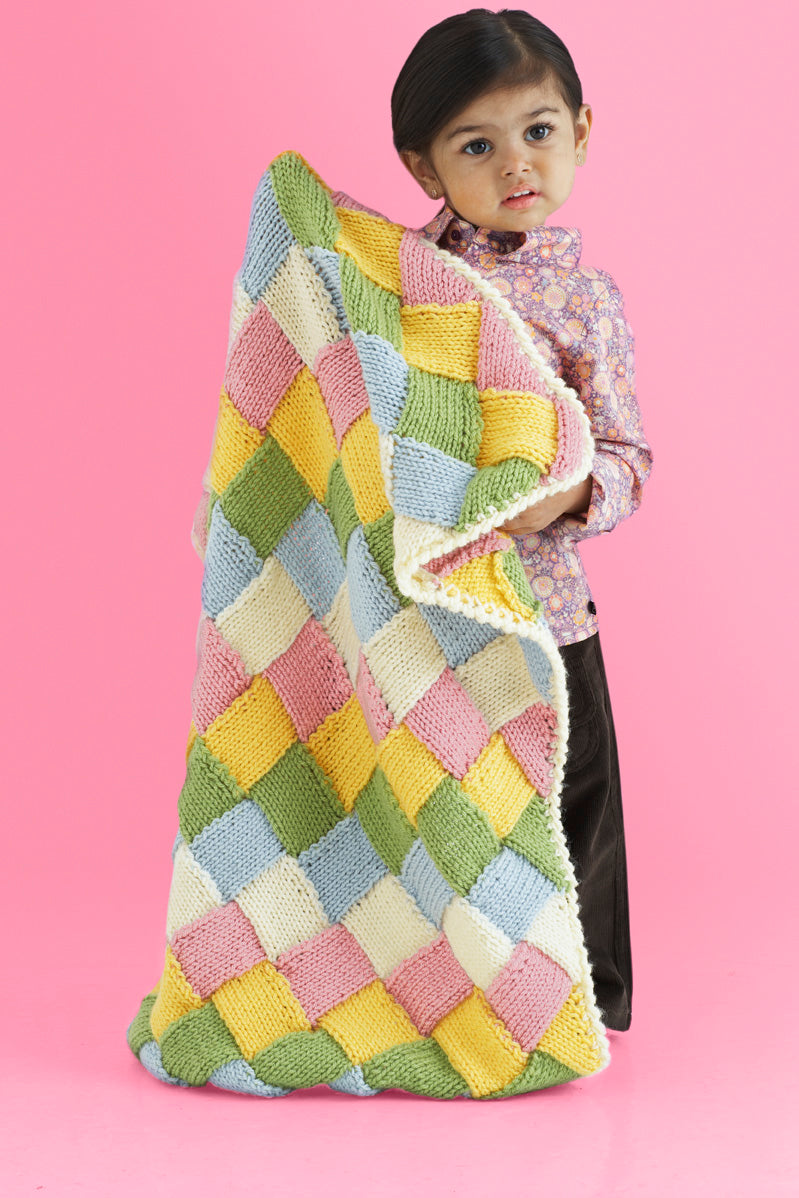 Bright Blocks Blanket Pattern (Knit)