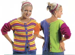 Bright and Breezy Reversible Sweater Pattern (Knit)