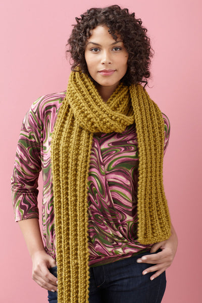 Brisbane Scarf Pattern (Knit) - Version 1 – Lion Brand Yarn