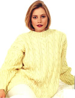 Cable Pullover Sweater Pattern (Knit)