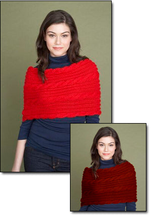Cabled Poncho Pattern (Knit)