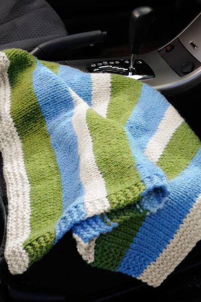 Cotton Knit Car Baby Blanket