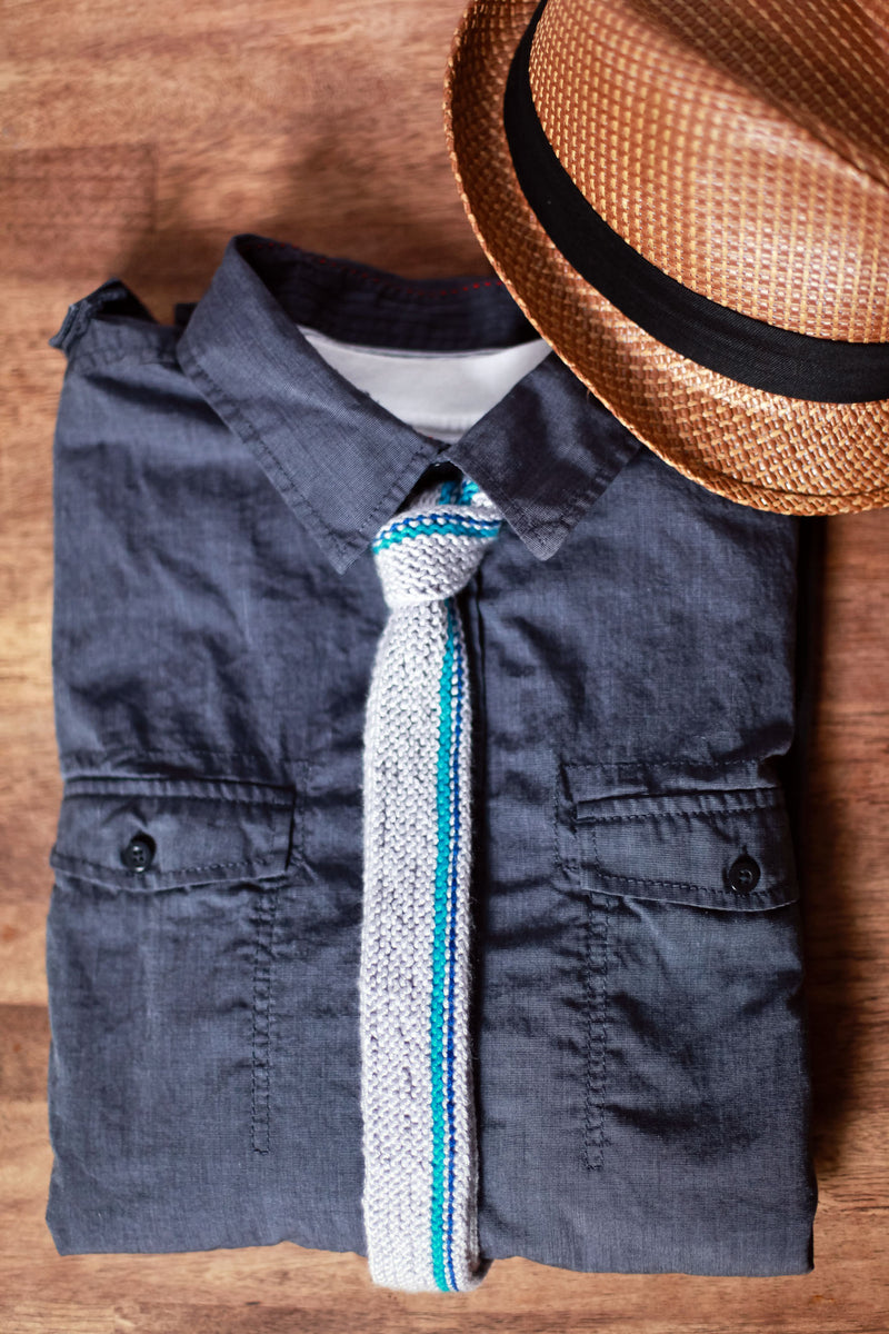 Dad Style Vertical Stripe Tie Pattern (Knit)