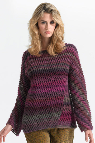 DIAGONAL OPEN KNIT PULLOVER main image 0
