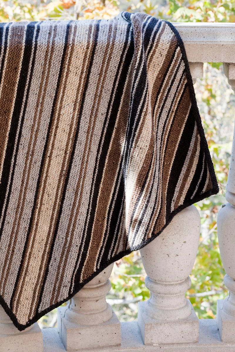 Diagonal Stripe Lapghan (Knit)