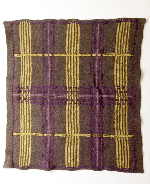 Felted Plaid Blanket (Knit)