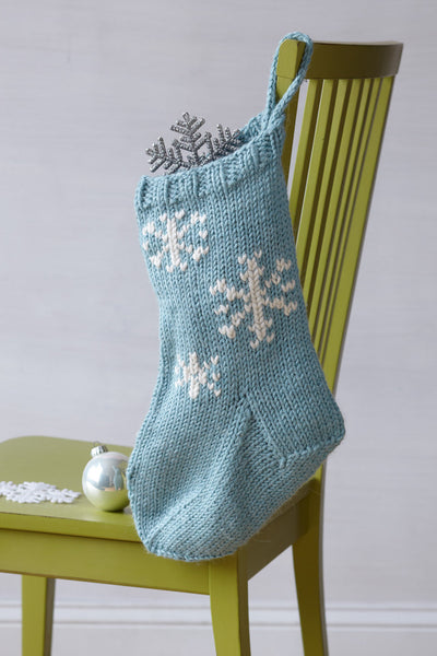Festive Snowflake Stocking (Knit)