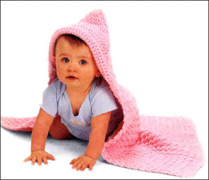 Hooded Baby Blanket (Knit)