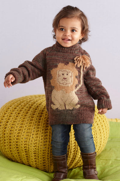 Machine Knit Child's Blocks and Stripes Pullover Sweater Pattern (Mach –  Lion Brand Yarn