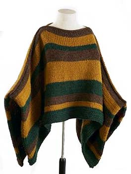 Man's Striped Poncho (Crochet)