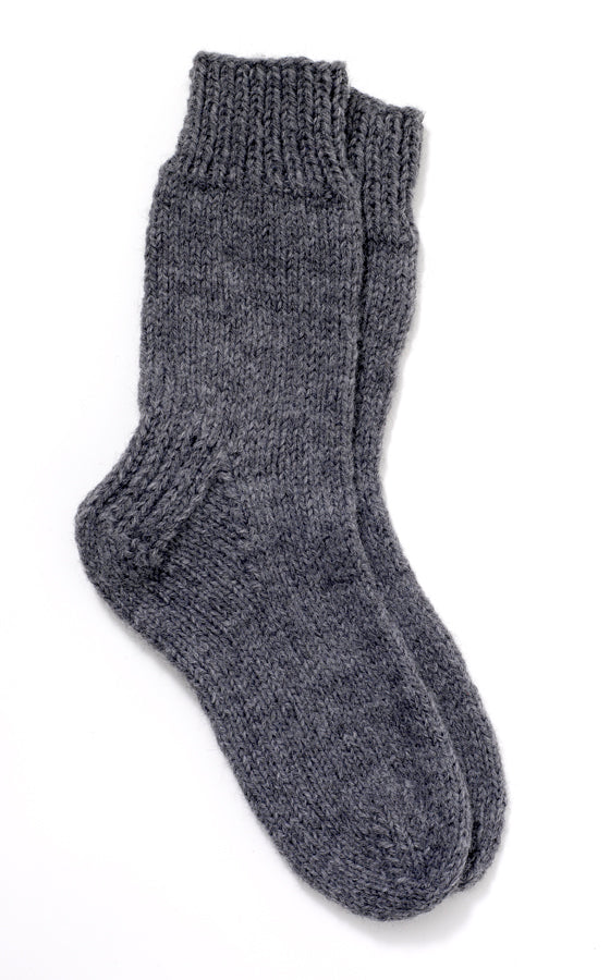 Mens Grey Socks Pattern (Knit)