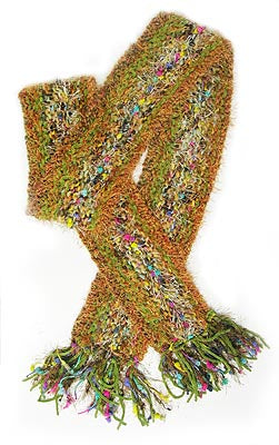 Mixed yarn Christensen scarf brown colorway Pattern (Knit)