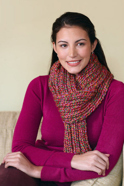 Mountain View Scarf Pattern (Knit) - Version 2 – Lion Brand Yarn