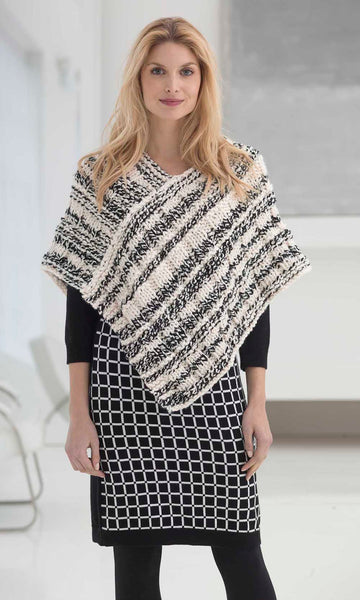 Knit-Pattern-Newsprint-Poncho-
