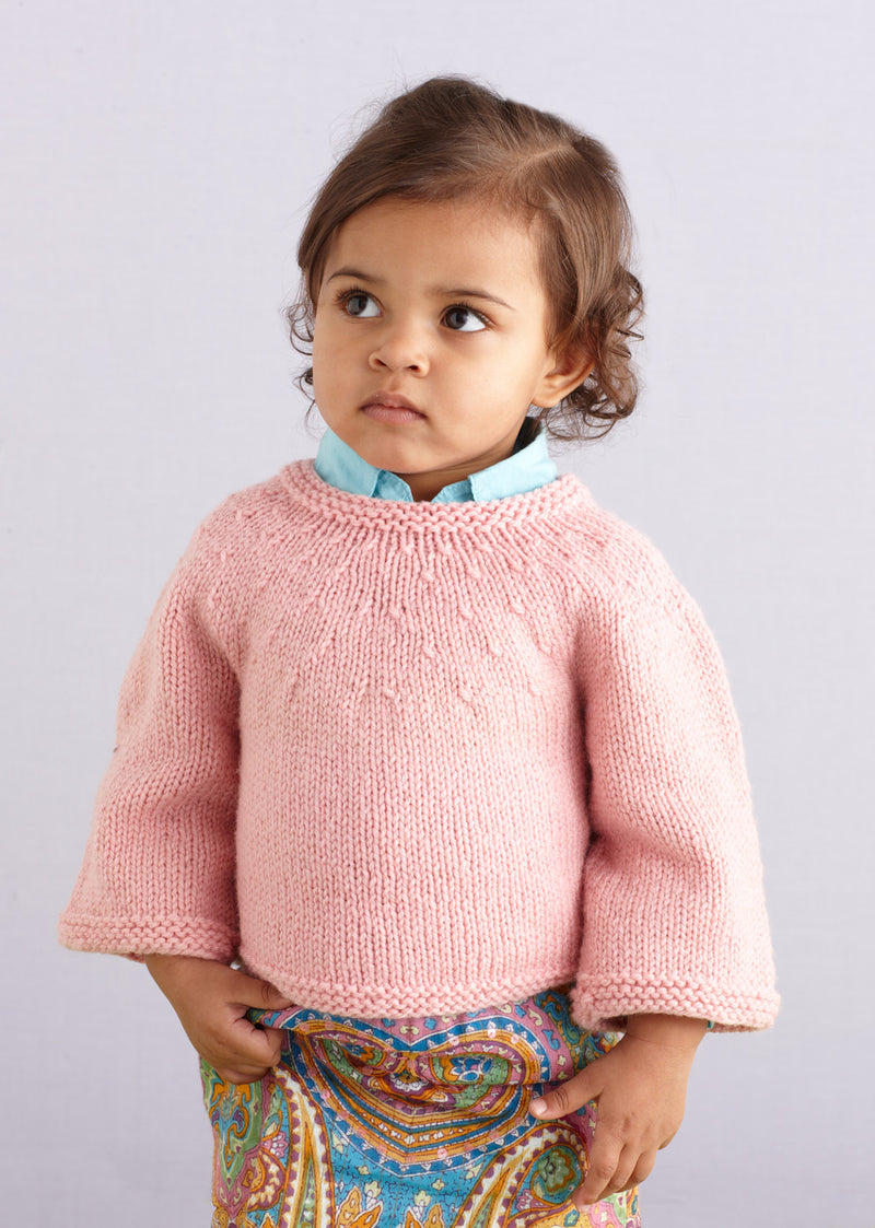 Round Yoke Baby Sweater Pattern (Knit)