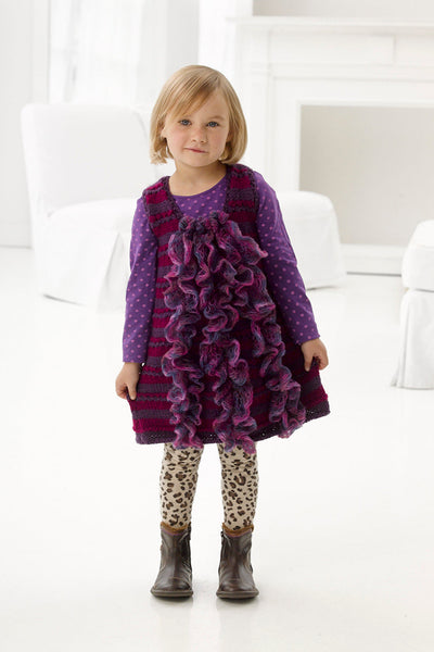 Ruffle Party Dress Pattern (Knit) Lion Brand Yarn Ruffle Party Dress Pattern (Knit) Lion Brand Yarn