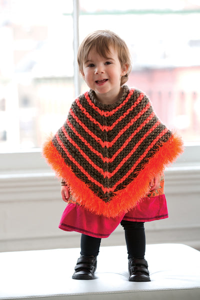 【新品未使用】IIROT イロットCotton Knit Poncho Striped Furry Poncho Pattern (Knit) – Lion Brand Yarn
