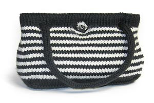 Striped Self-Lined Bag (Knit)