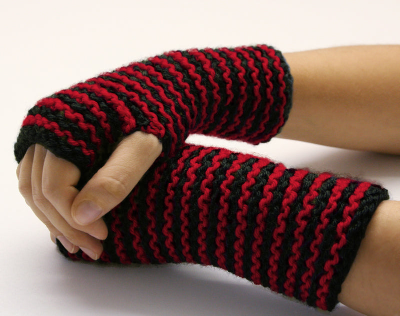 Striped Wristers Pattern (Knit)
