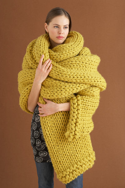 【中古】Y-3 KNIT SCARF イエロー Knit-Pattern-Triple-Play-Scarf