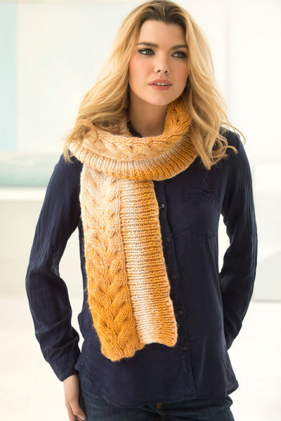 Chelsea Cable Scarf (Knit) – Lion Brand Yarn
