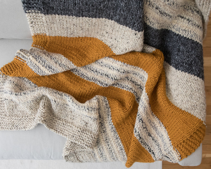 Simple Striped Afghan (Knit) - Version 3