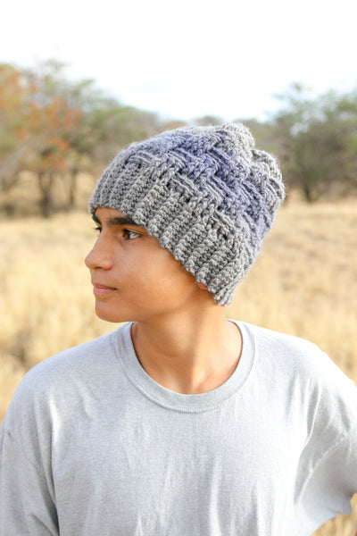 Woven Beanie Free Crochet Pattern
