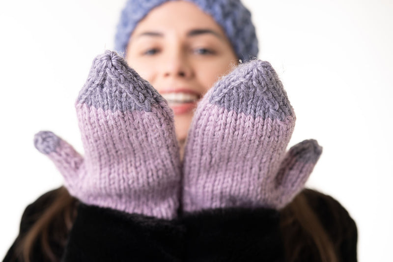 Two Color Mittens (Knit)