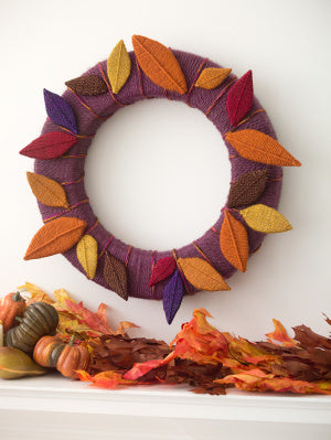Leaves Of Yarn Wreath (Crafts)