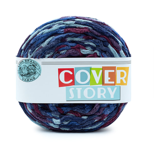 Lion Brand Cover Story Squish Stitch Yarn - Space Grey, 26 Yards
